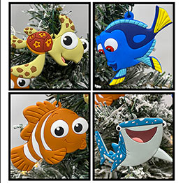 Disney Finding Nemo 4 Piece Christmas Ornament Set