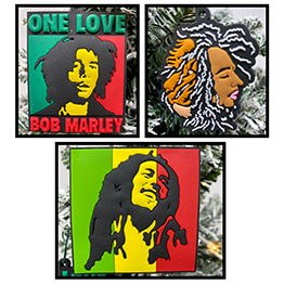 Bob Marley Christmas Ornaments