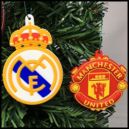 European Soccer Christmas Ornaments