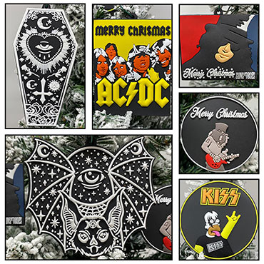 AC/DC Guns N' Roses 6 Piece Ornament Set