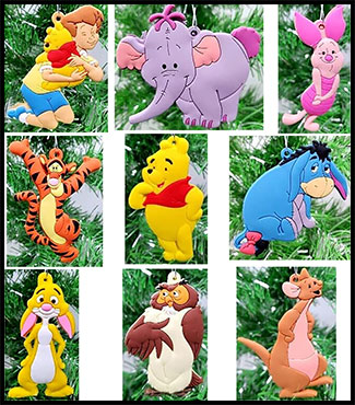 Disney Winnie The Pooh 9 Ornament Set